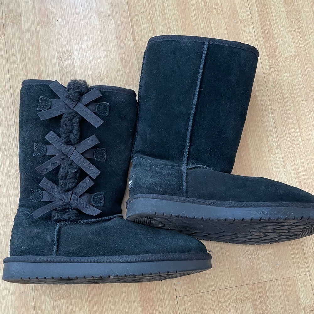 KOOLABURRA by Ugg Victoria bow tall girls boots Sz 3 - Picture 3 of 7